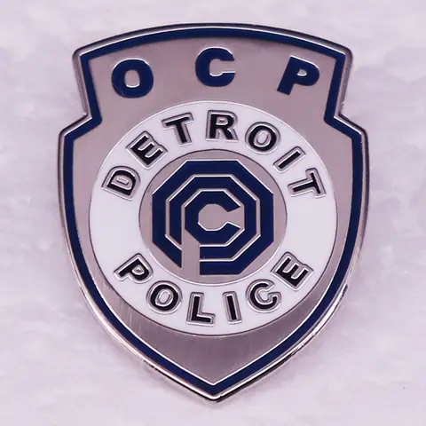 RoboCop Detroit-polisen Hård Emalj Pin Uniform Badge Film Smycken 10 best sales Robocop-cosplay - №10