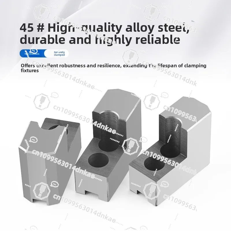 Hydraulic Three-jaw Chuck L-shaped 7-shaped Heightened Soft Jaw 5 6 8 10 Inch Hydraulic Raw Jaw Inner Support Outer Round Bag