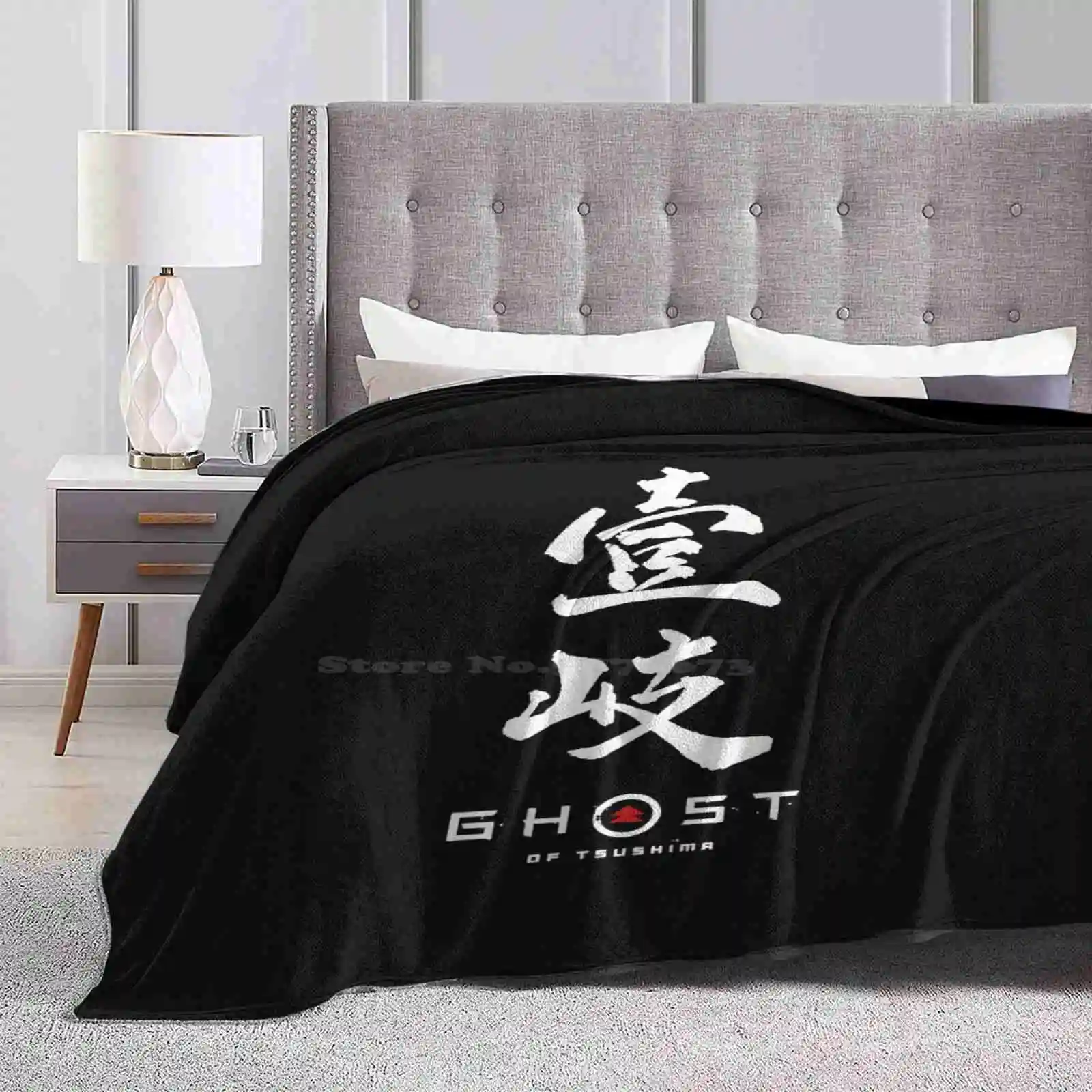 Ghost Of Tsushima Logo 02 Soft Warm Throw Blanket Ghost Of Tsushima Game Ghost Of Tsushima Legend Of Jin Sakai Ghost Of Samurai