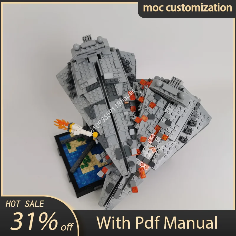 

1343pcs Moc Star Battle Battle Movie Over Scarif Diorama Building Blocks Diy Creative Assembly Educational Bricks Toys Gift