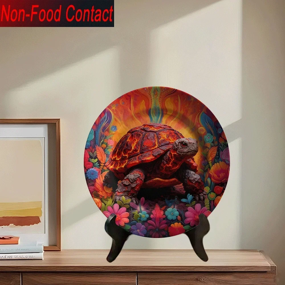 Christmas2D 1pc Ceramic Decorative Plate, Non-Consumable Pure Decoration, Home Tabletop Art Ornament for Living Room Bedroom
