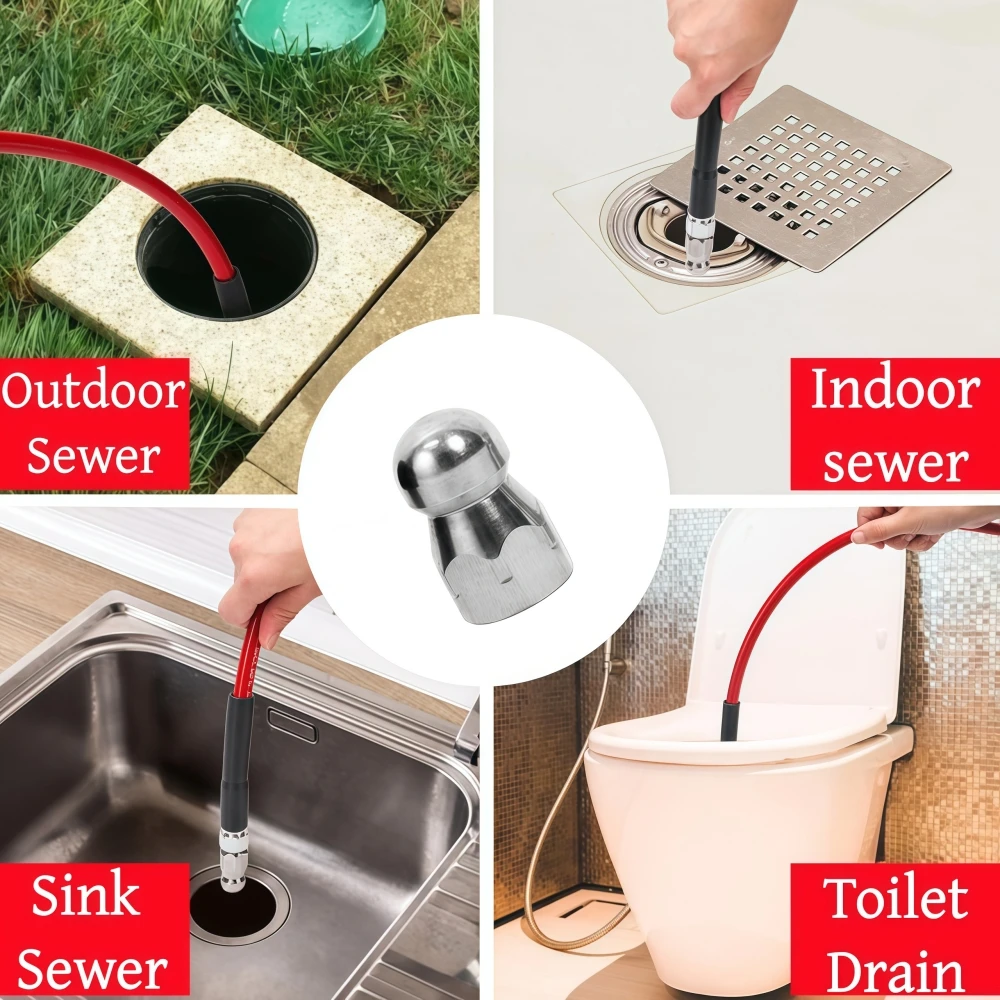 10m / 20m الصرف الصحي تنظيف خرطوم 1/4 NPT ضغط تنظيف فوهة ل Karcher بوش Lavor Nilfisk Elitech Huter Kranzle #6