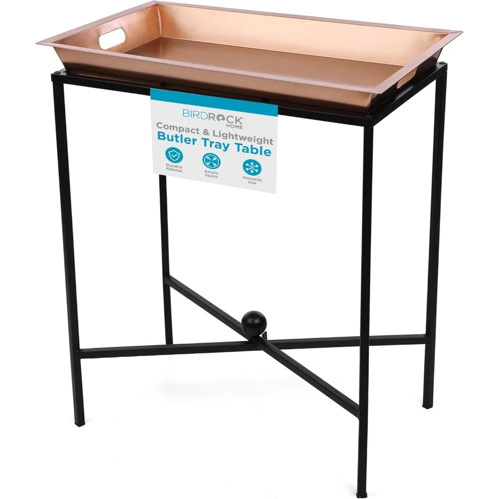 طاولة صينية بتلر من HOME مع سطح قابل للإزالة - حامل معدني مستطيل كبير للحلوى والمقبلات وأطباق الطعام والتقديم