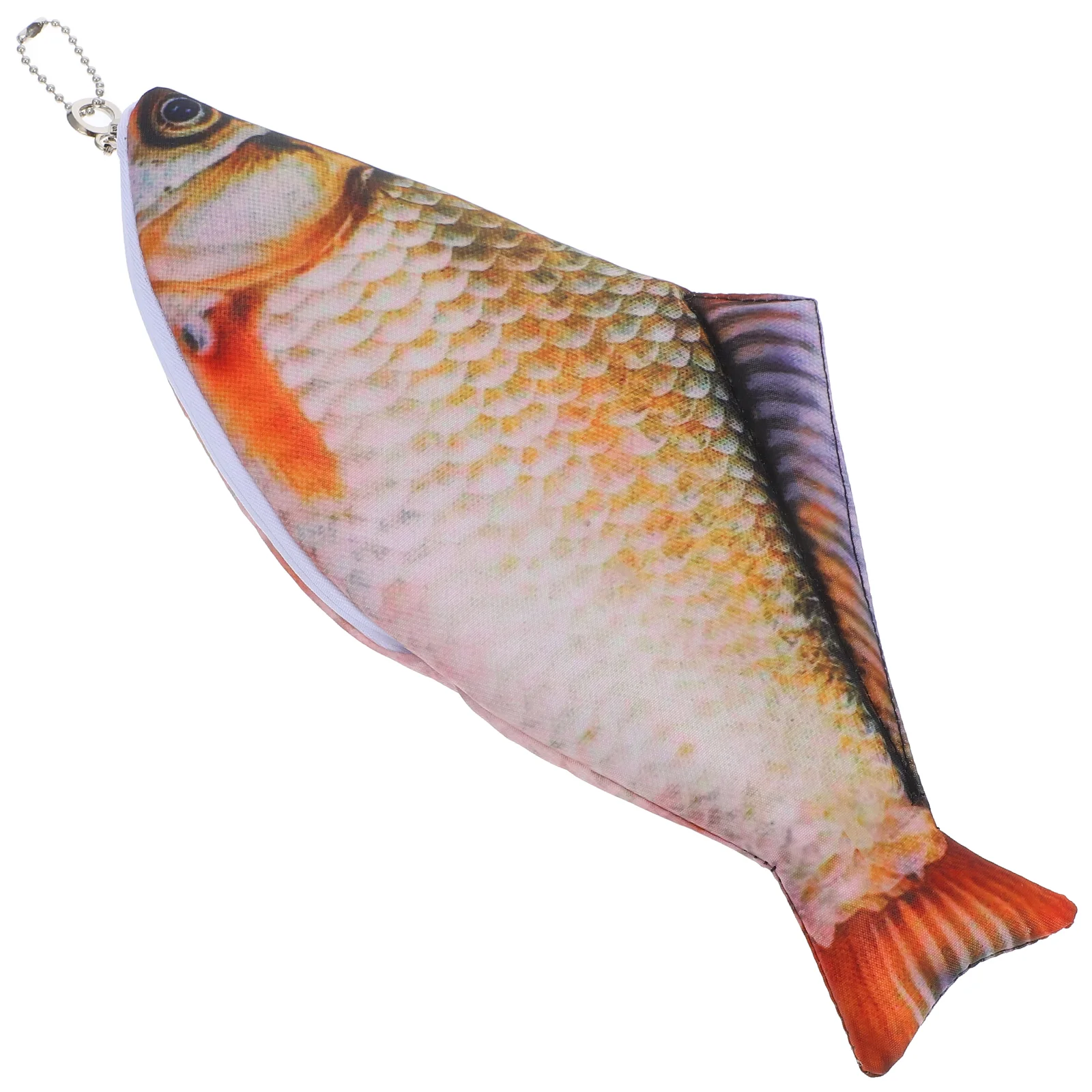 

Fish Shaped Pencil Bag Holder Case Canned Makeup Cute Goldfish Plush Wallet Child