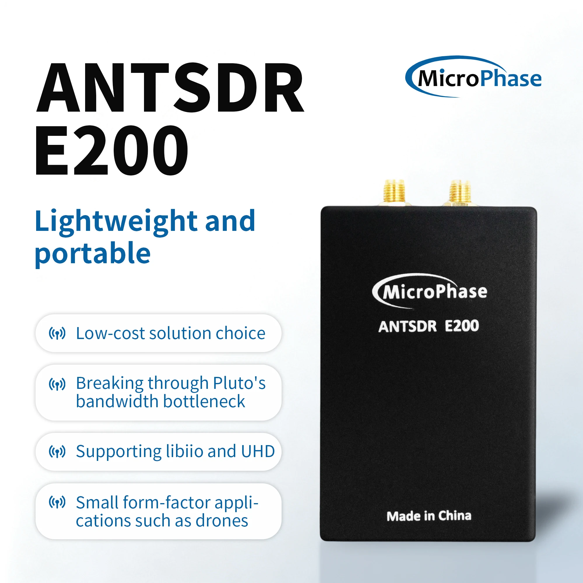 Drone Detector Software Defined Radio Demo Board ADI Pluto SDR AD9361 Radio Receiver AD9363 OpenWiFi USRP UHD ANTSDR E200