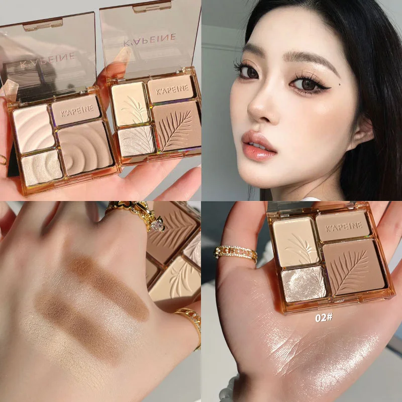 Multifunctional Bronzer Contour Highlighter Shading Powder Palette Nude Natural Nose Shadow Makeup Matte Brighten Blush Cosmetic