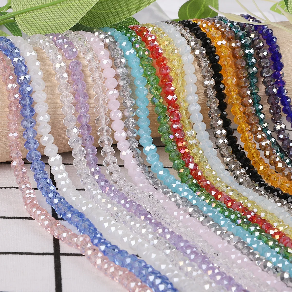 8mm Glass Beads Crystal Facet Beads Handmade Diy Bracelet Necklace Bracelet Jewelry Handmade Beads Accessories Wholesale