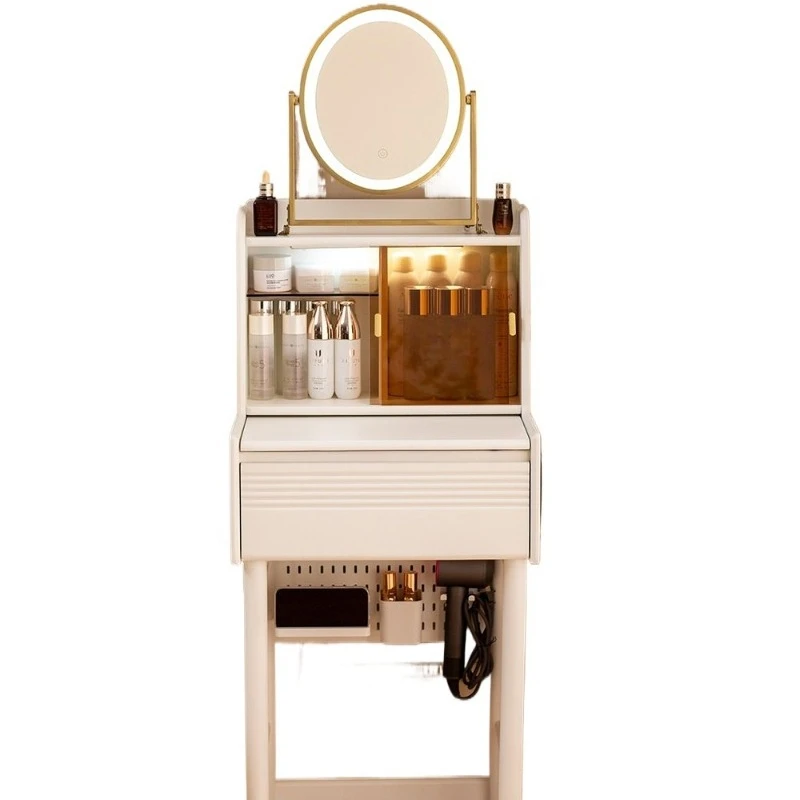 

Myopia special dresser small apartment bedroom full solid wood makeup table mirror can hide small size 50