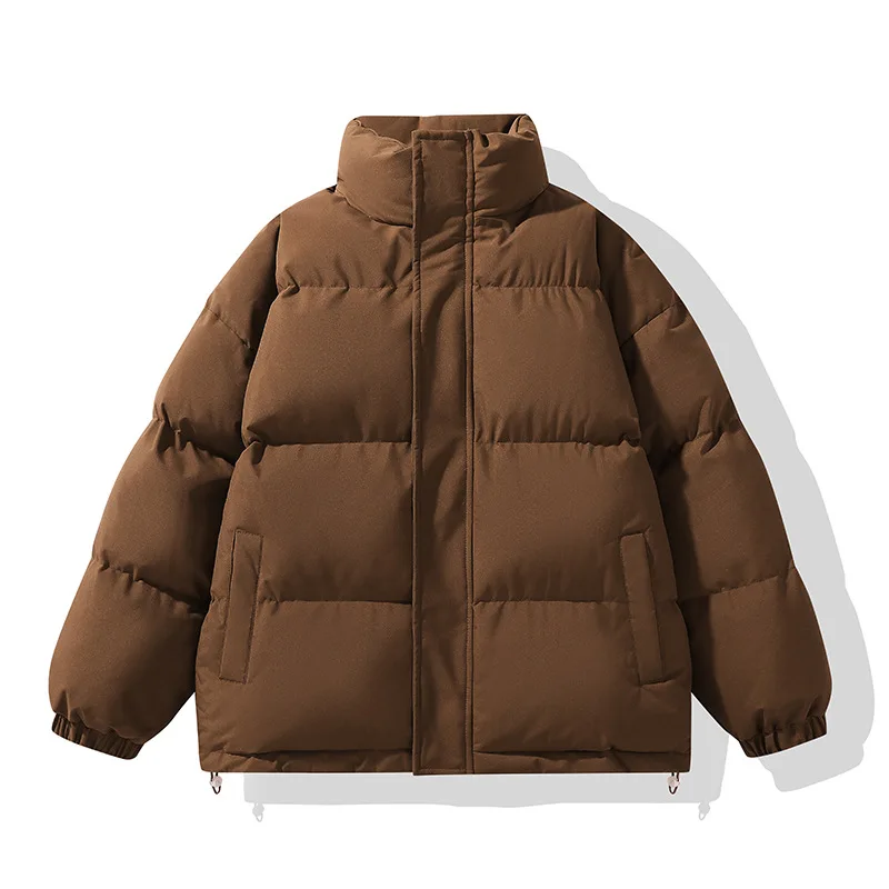 TRSYPHXM nuova giacca invernale spessa giacca da uomo con colletto rialzato versione coreana allentata giacca da pane coppia versatile alla moda