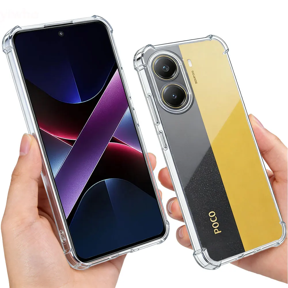 

Transparent Slim Soft Case For Xiaomi Poco X7 Pro, Crystal Clear, Corner Protection, Precise Cutouts