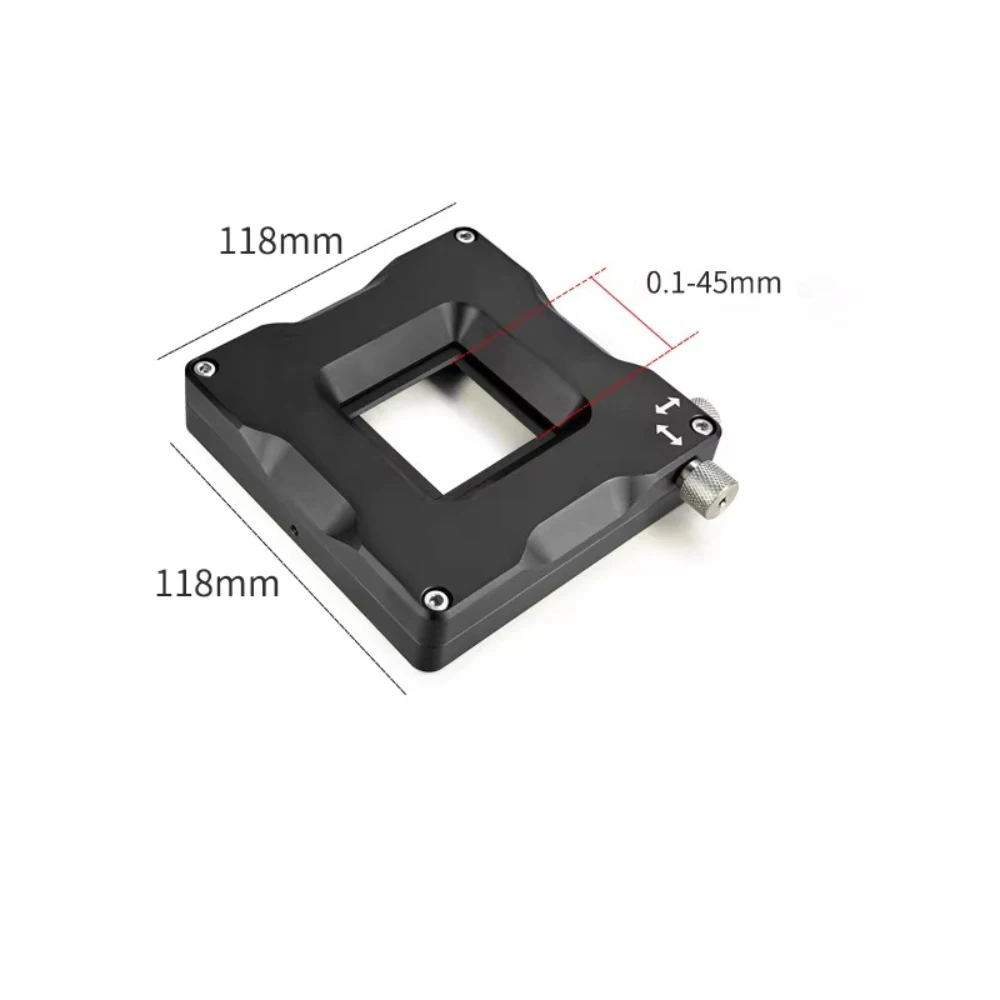 Adjustable Four-Way Slit – Orthogonal Square Beam Aperture for Optical Experiments, Light Flux Control ZXK-4545