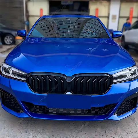 For BMW 5 Series G30 G31 F90 (M5) LCI 2020 To 2023 Gloss Black M Style Body Kits Car Kidney Grille Front Bumper Auto Decor Grill