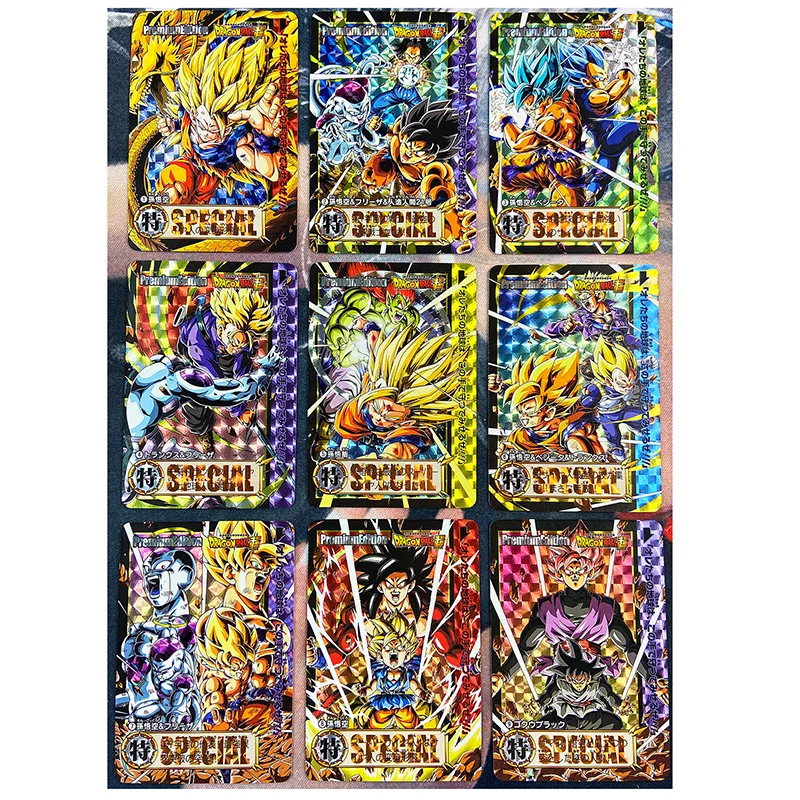 18pcs/set Dragon Ball Z Battle Damage Saiyan Refraction Super Saiyan Goku Vegeta Hobby Collectibles Game Anime Collection Cards