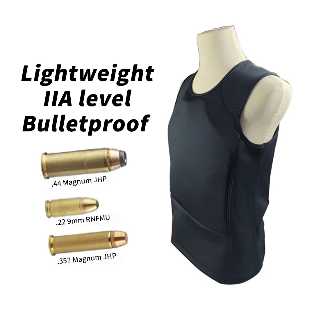 Bulletproof Vest NIJ Level IIIA level Lightweight Concealed 2 pcs plate Hidden Inside  tactical ballistic Vest Outdoor Clothing