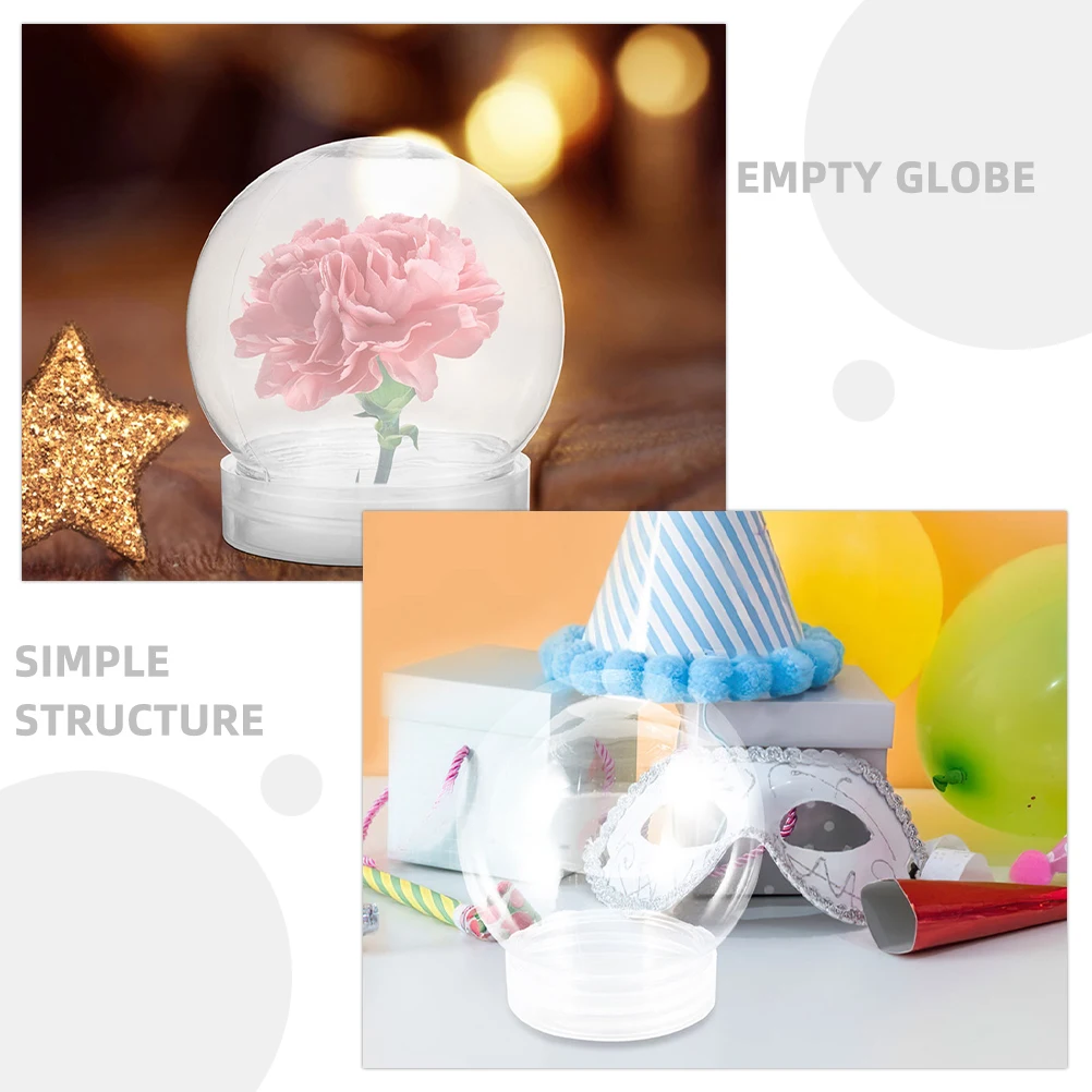 8 Pcs Candy Bottle Crafts Making Water Globes Diy Snow Clear Plastic Empty Tumbler