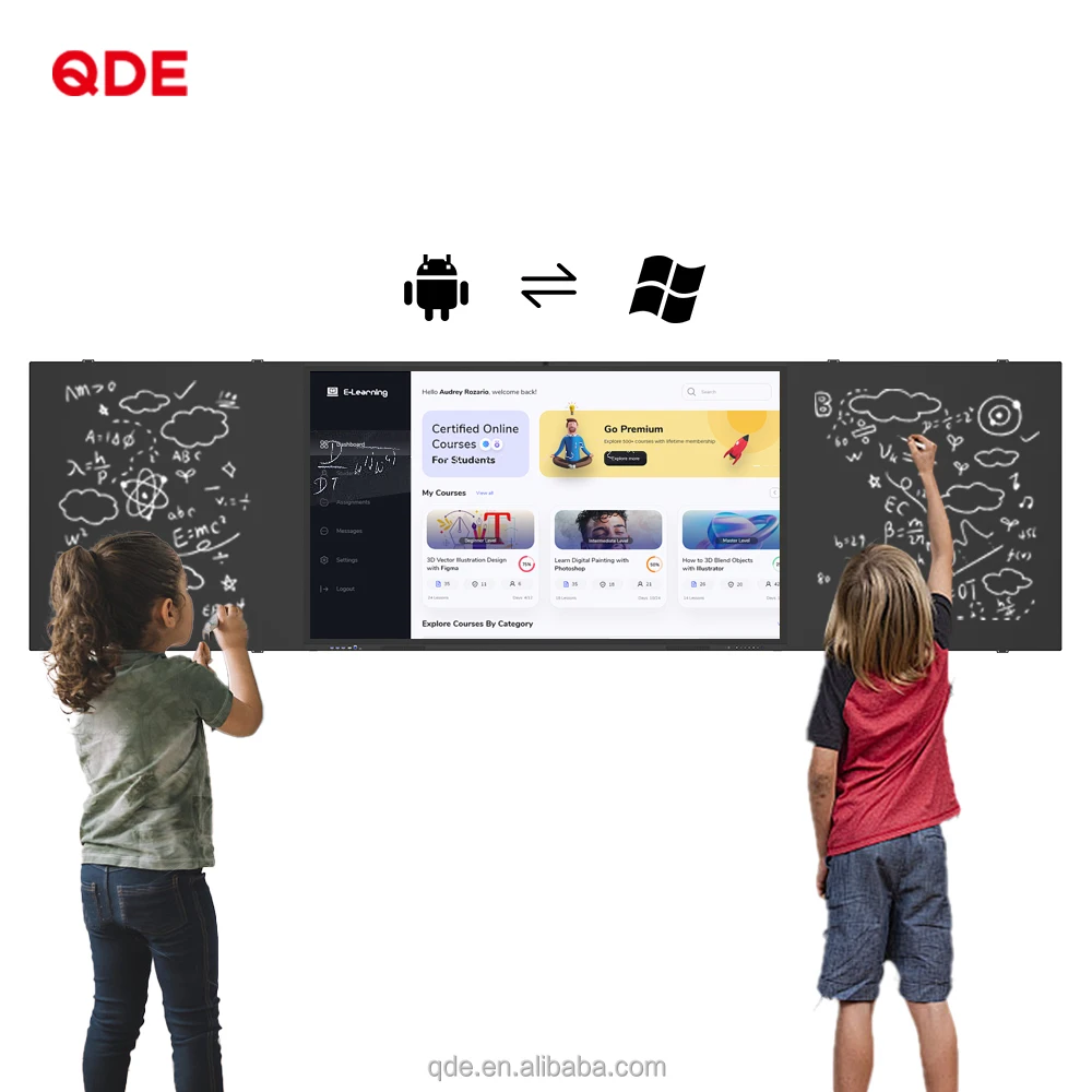 Cyfrowa tablica interaktywna LED 4K z inteligentnym ekranem dotykowym Nano Blackboard