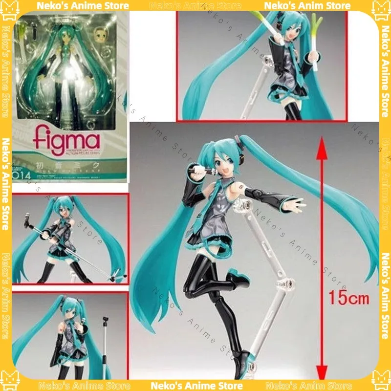 【In Stock】Hatsune Miku Figma #014 Virtual Singer Green Onion Ver. Action Figure Anime Model Desktop Doll Collectibles gift