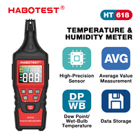 HABOTEST HT618 Digital hygrometer Temperature Humidity Meter digital industrial air temperature detector Gauge Pyrometers Tester