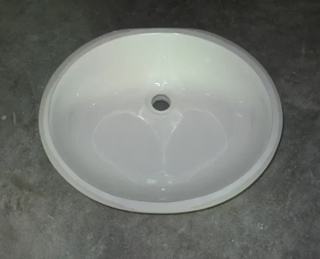 

-for CUPC Modern 19 Inch Design No Hole Under Counter Ceramic Wash Basin Oval Shape Bathroom Sink