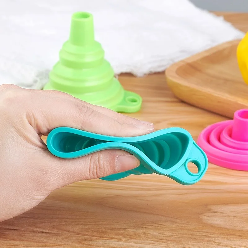 Entonnoir Pliable en Silicone Universel, pour Bière, Huile, Liquide, Trémie, Accessoires de Cuisine, Outils Moteurs