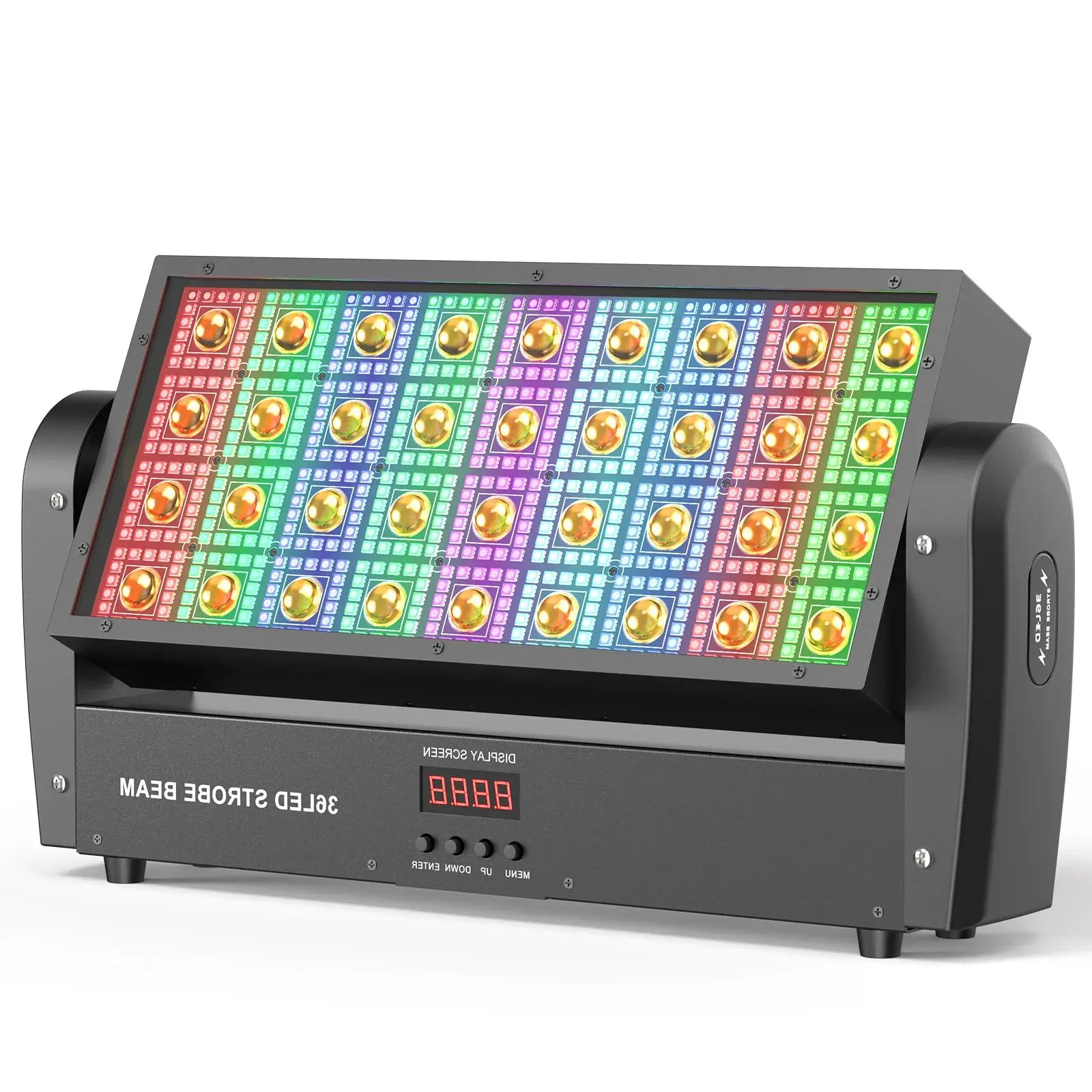 yiflamefly luzes do palco com swinging square laser wash iluminacao efeito cortina luz branca quente 648 pcs 5050rgb 36 pcs 01