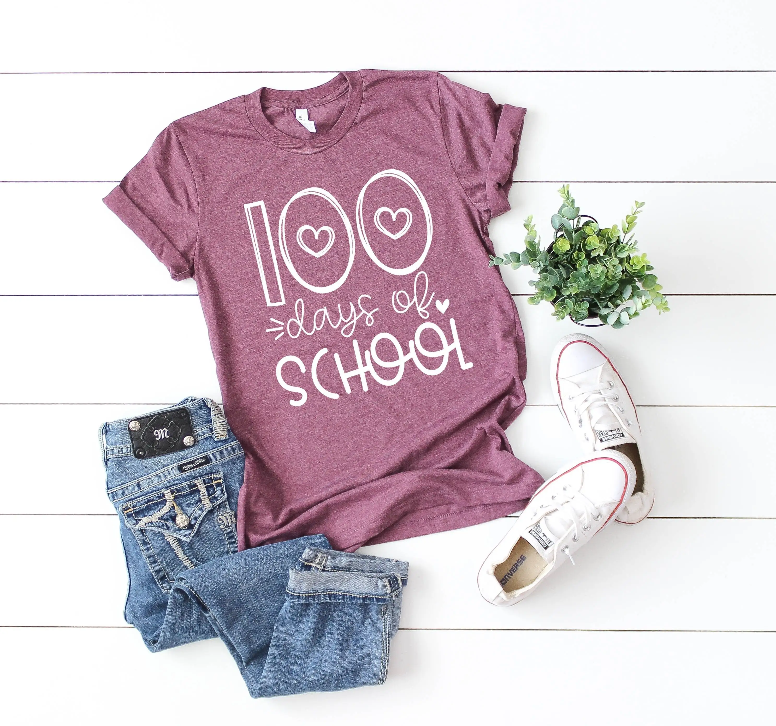 100 Days of School T Shirt Day Heart 100th Teacher Zooming StudenT Back to