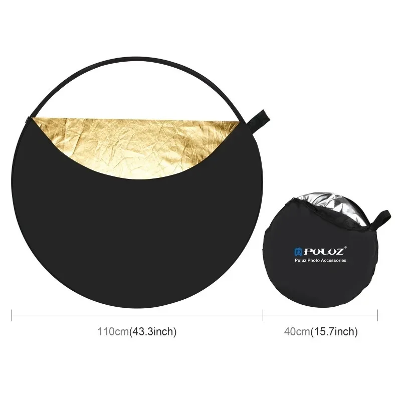 5 Color in 1 Photography Reflector Board 60cm / 80cm / 110cm Folding Photo Studio Reflector Disc