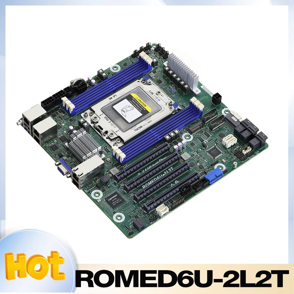 ROMED6U-2L2T supports EPYC 7002 7003 DDR4 RDIMM LRDIMM