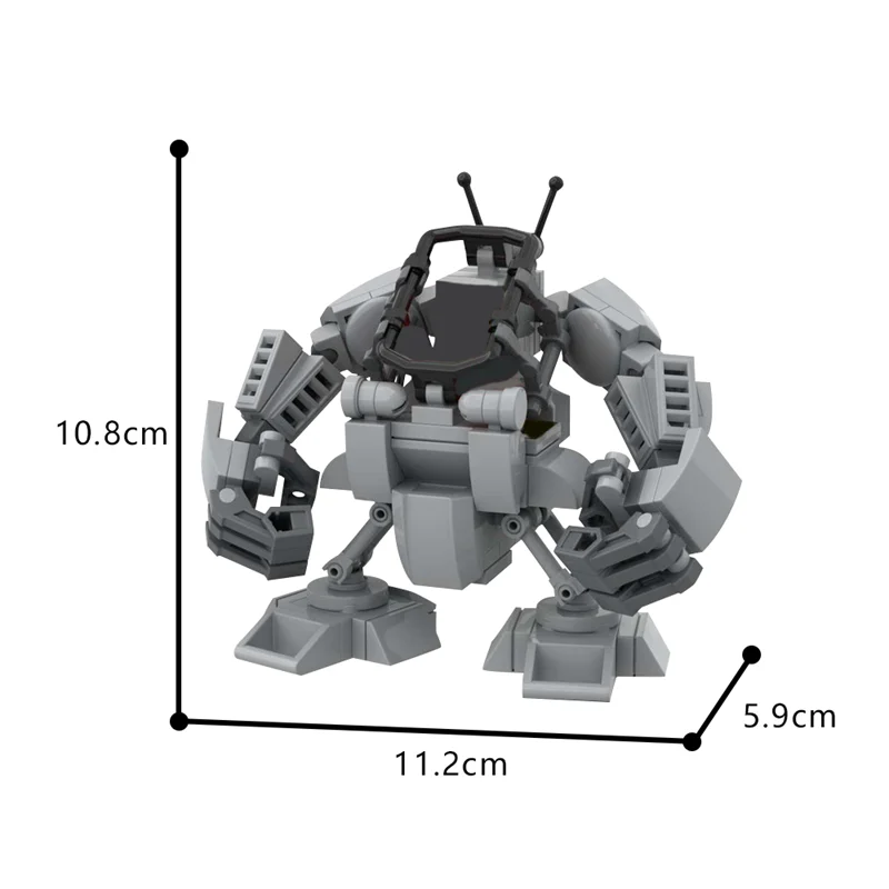 MOC Walkie Robot Model Building Blocks Communication Weapon Mecha Assembly Bricks Toy DIY Creative Educational Children's Gift