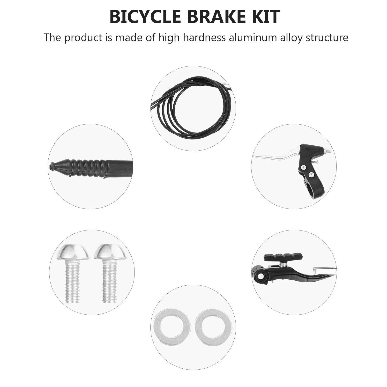 

2 Brake Cables Set Aluminum Alloy Bike Set Durable Lightweight Bike Disc Brakes Mountain Riding