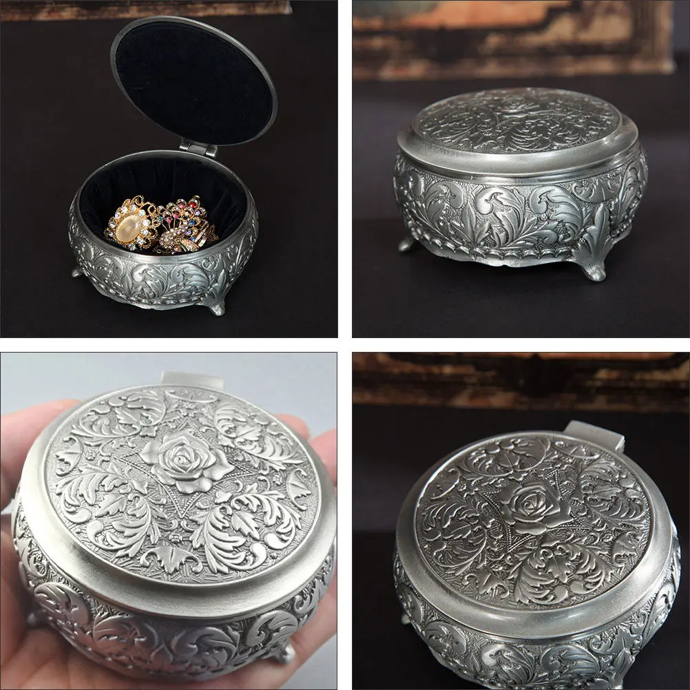 

1pc Jewelry Box For Women Portable Storage Case Space-Saving Travel Organizer Gift Packaging Container For Earrings Rings