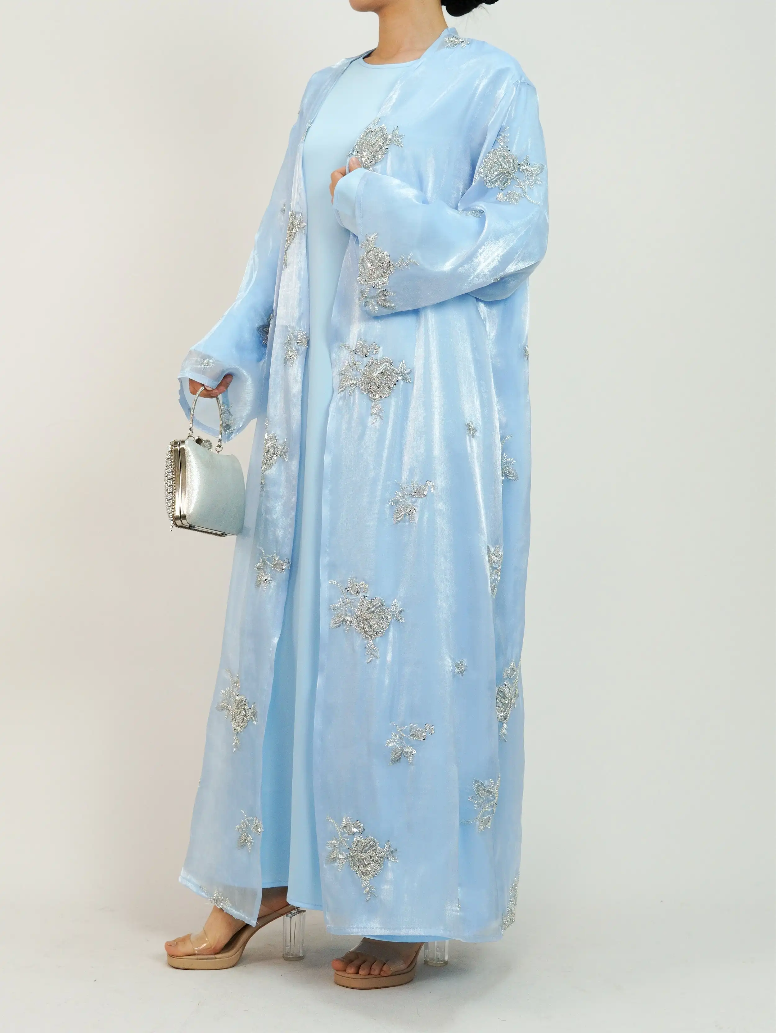 Women Abaya Dubai Turkey Muslim Islamic Long Dress Ramadan Eid Kaftan Maxi Modest Robe Open Abaya MSL888