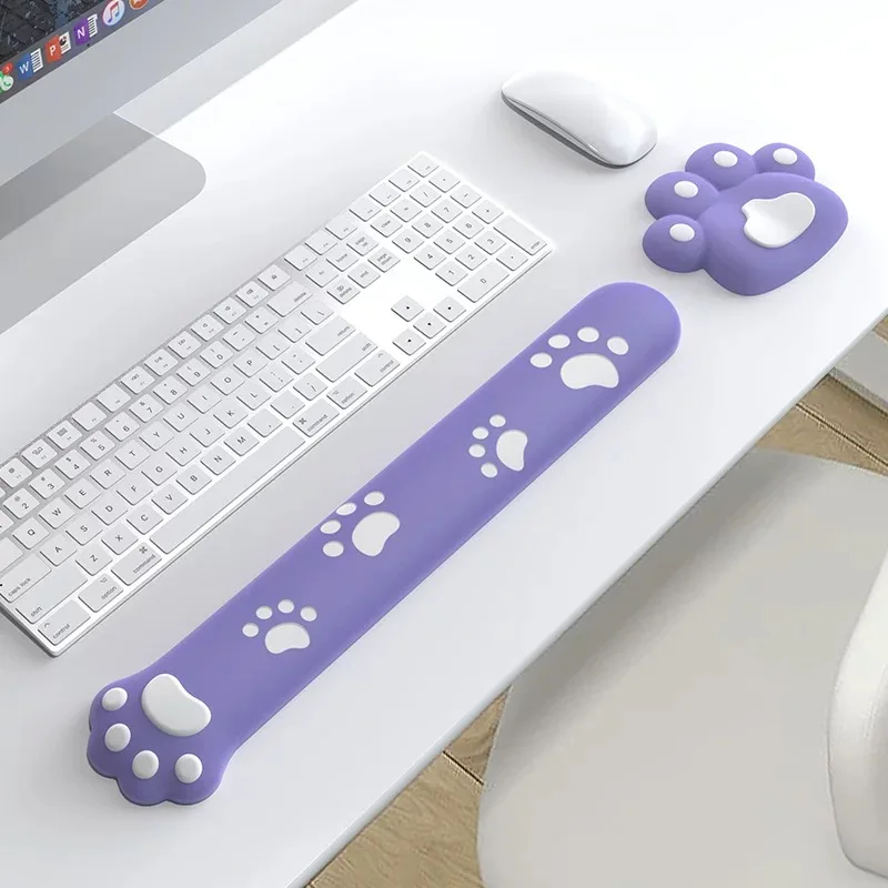 ที่วางมือคีย์บอร์ดกรงเล็บแมว, ผ้าฝ้ายซิลิโคนเมมโมรี่, แผ่นรองข้อมือเมาส์, ที่วางฝ่ามือแบบตั้งโต๊ะ