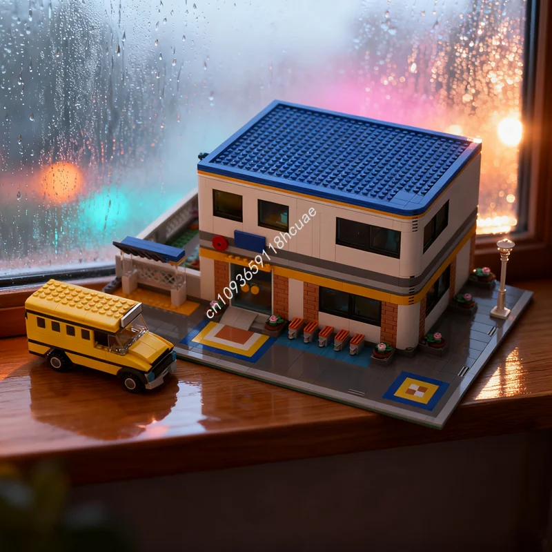 1304pcs MOC School Day Modular Modulared Model Building Blocks Construction DIY Idea Brick Toy Kids Christmas Gift Birthday