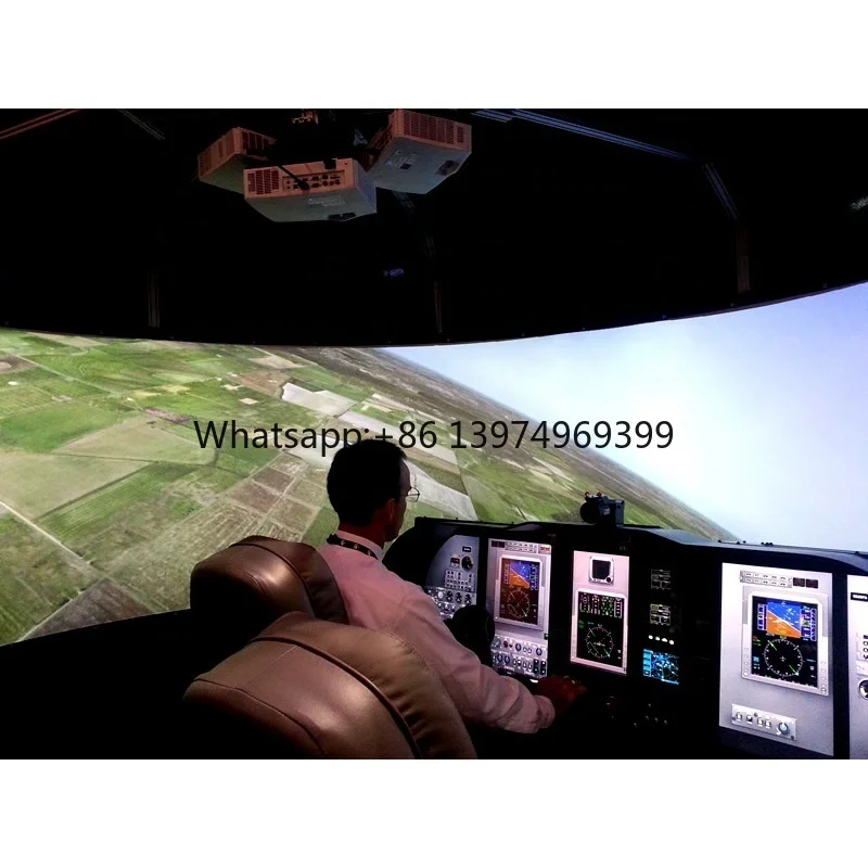 180 / 220 / 360 Degree Large Customized  Size Curved Projector Screen for Simulator