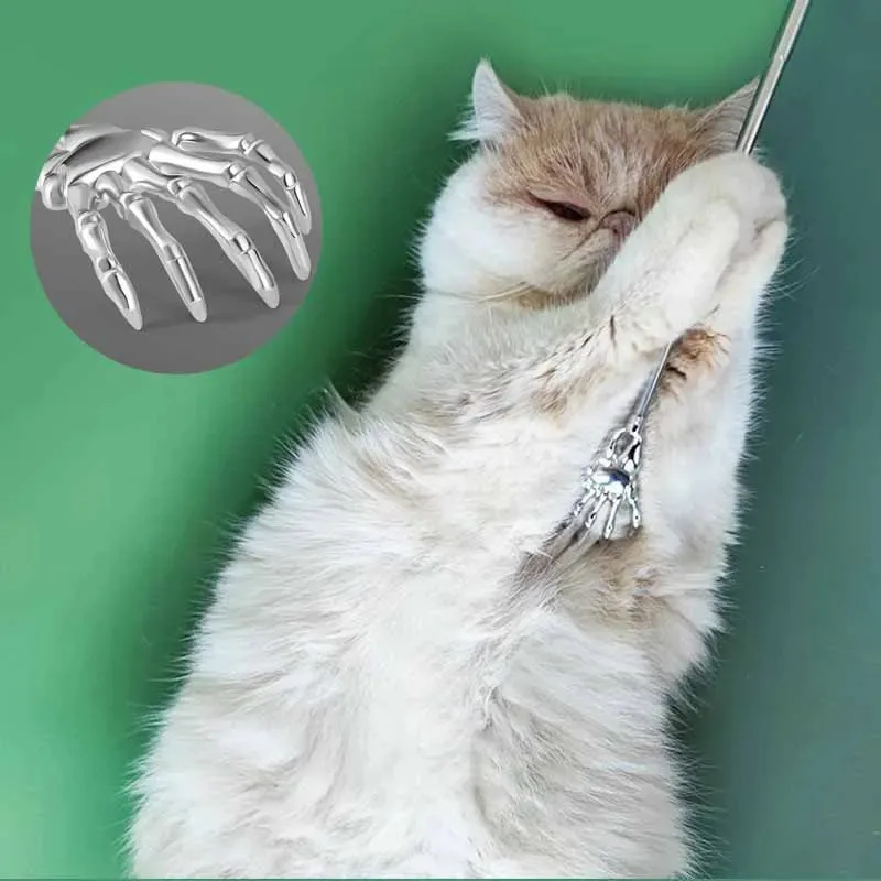 Pets Scratching Massage Stainless Steel Cat Scratcher Metal Palm Shape Scratcher Shoulder Neck Deep Tissue Head Scalp Massager