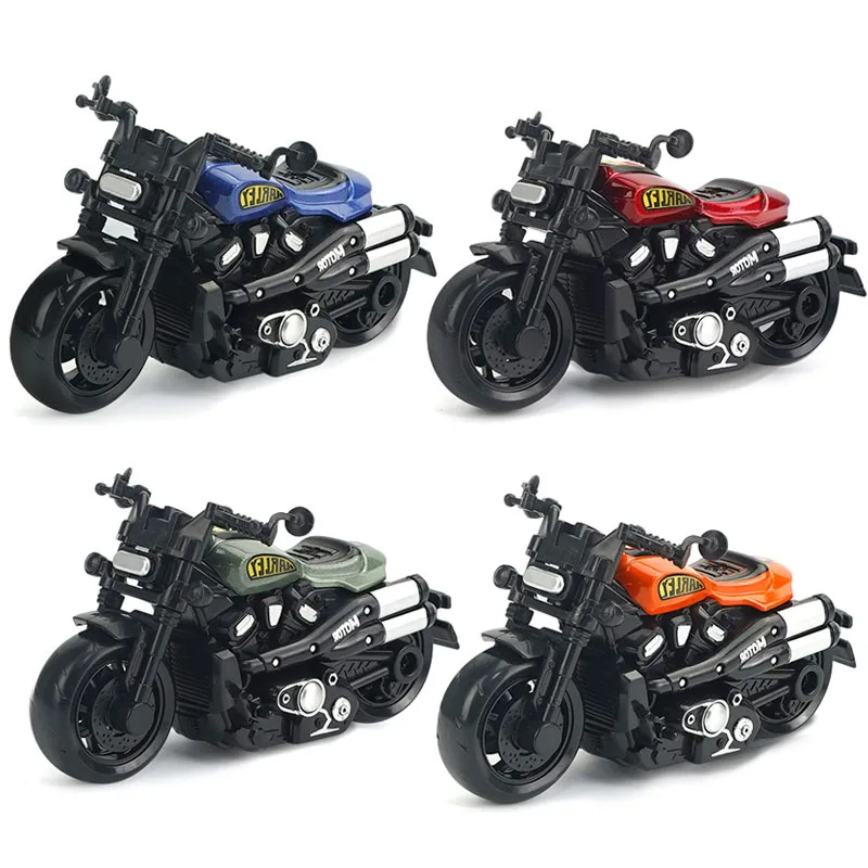 จําลองรถจักรยานยนต์รุ่น 1:64 Scale Racing ทีมของเล่นอาคารเมืองรถไฟฉากรถไฟของขวัญวันเกิดเด็ก 1PCS
