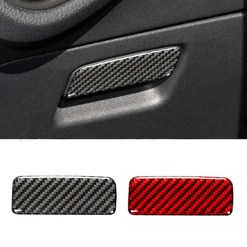 Carbon Fiber Car Co-pilot Glove Storage Box Handle Decor Sticker Interior Accessories for For Volkswagen VW Golf 7 GTI MK7