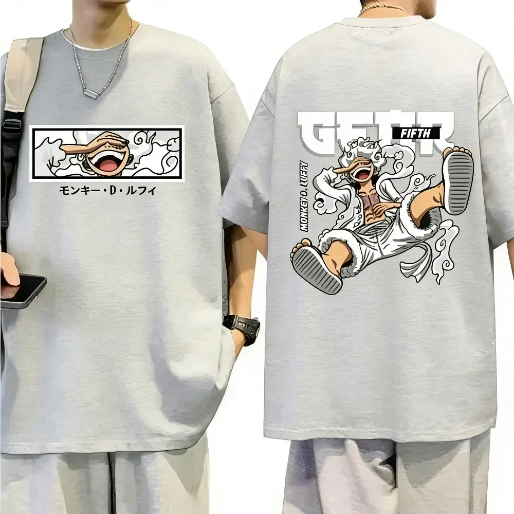 

Plus Size One Piece Anime Printed Men and Women T-shirt Casual Parent Child Top Fashion Harajuku Style Y2K Street Wear Summer