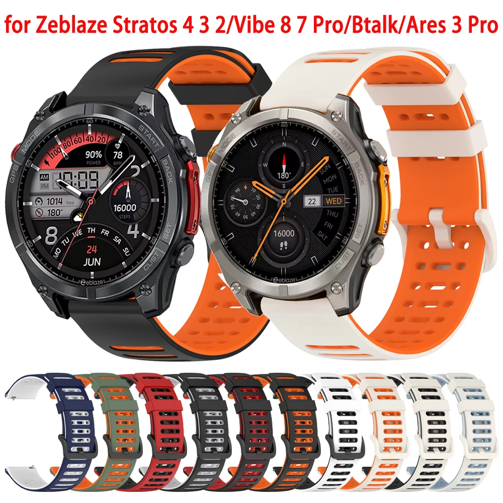 22Mm Silicone Strap…