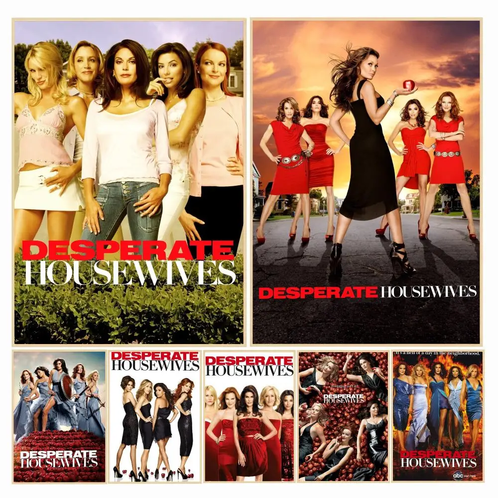 tv series D-Desperate Housewives-S Poster Decorative Wall Art Sticker for Cafe Office Bedroom and Living Room