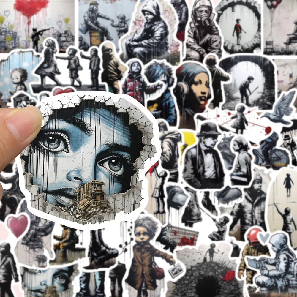 10/30/50 Stuks Cool Banksy Street Art Graffiti Stickers Cartoon Stickers Laptop Plakboek Telefoon Koffer Auto Waterdicht Sticker Speelgoed