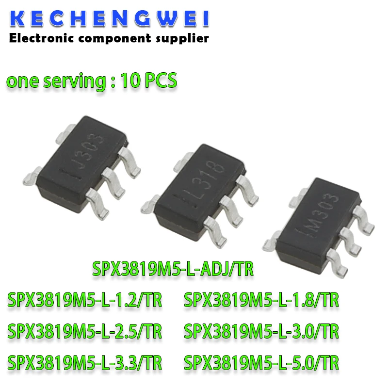 10Pcs SPX3819M5-1.2 SPX3819M5-1.8 SPX3819M5-2.5 SPX3819M5-3.0 SPX3819M5-3.3 SPX3819M5-5.0 SPX3819M5-L/TR SOT23 SPX3819 SPX3819M5