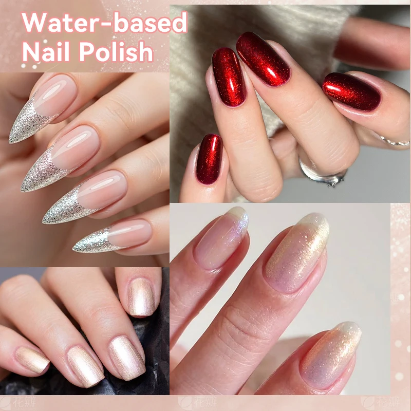 طلاء أظافر لامع مائي 7 مل من LILYCUTE يدوم طويلاً، سريع الجفاف، لا حاجة إلى مصباح لعلاج مستلزمات الأظافر لتقليم الأظافر