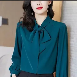 Solid Color Shirt Women Long Sleeve New 2024 Spring Autumn Shellort  Blouse Clothes New Undershirt Versatile Fashion Tops Shirts