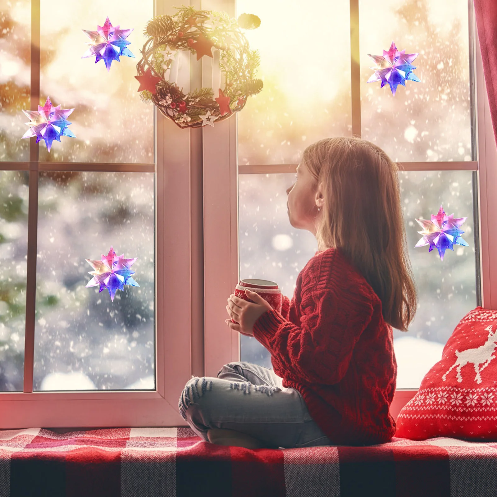 

2 Pcs Celebrity Snowflake Silicone Mold Home Decor Decorations Silica Gel for DIY