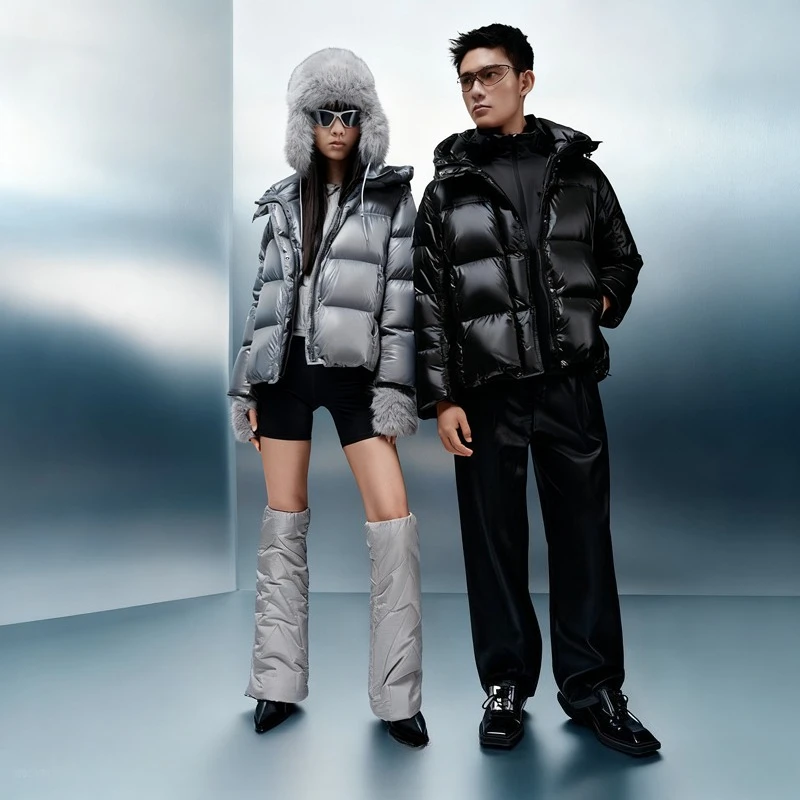 Chericom Women's Down Jacket Goose Down Filling Puffer Stand Collar Short Down Coats Casual Commuter Thickened Clothing Y318739Y