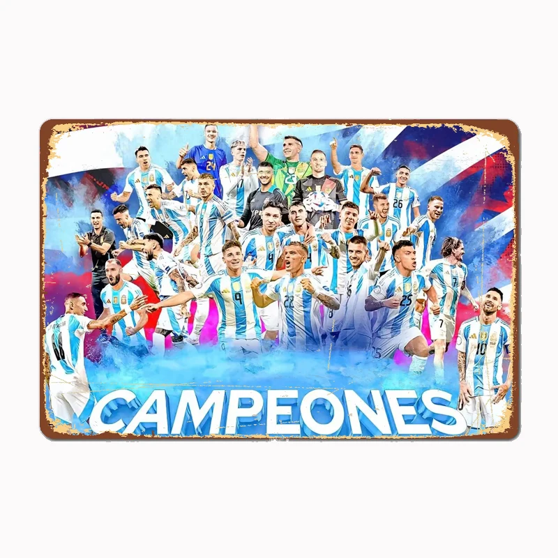 

Campeones Otra Vez Metal Sign Poster Garage Room Wall Decoration Cinema Living Custom Tin Home Decor