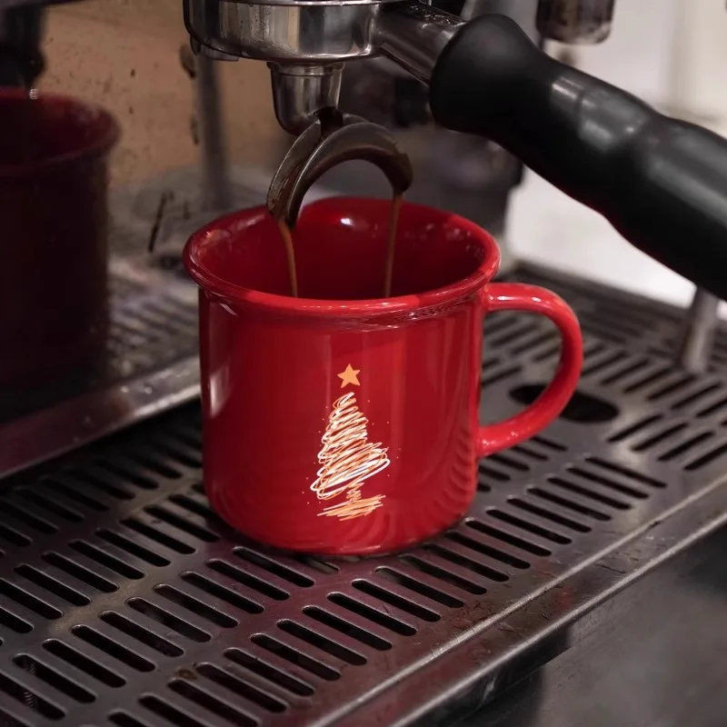 

Large Red Christmas Mug Ceramic Coffee Cup Holiday Gift Festive Drinkware