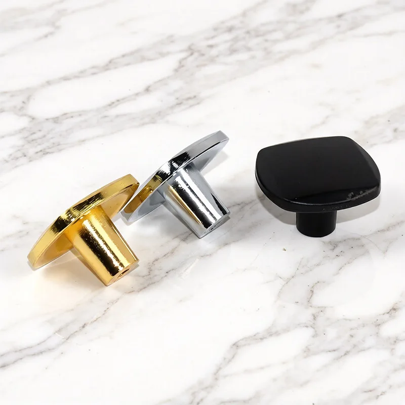 Aluminum alloy wardrobe cabinet door handle single-hole round-head furniture hardware accessory small handle